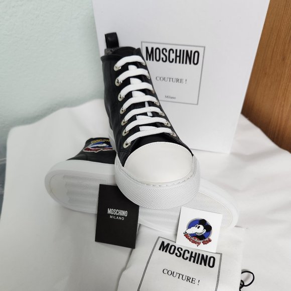 Stunning Moschino Mickey Rat High Tops EU 38 NIB - Picture 3 of 6